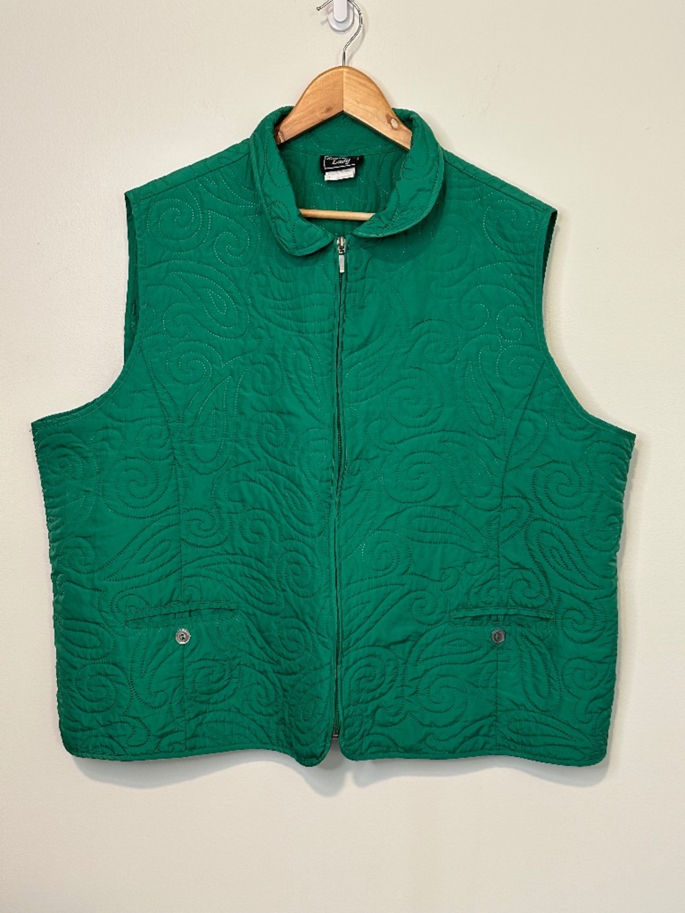Southern Lady Green Quilted Vest 3x